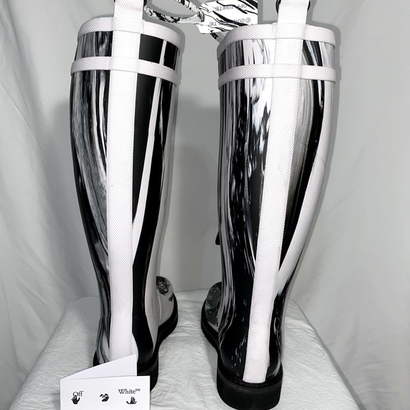Off-white *NWT* For Riding Tall Rain Boot in Marble - Picture 6 of 10